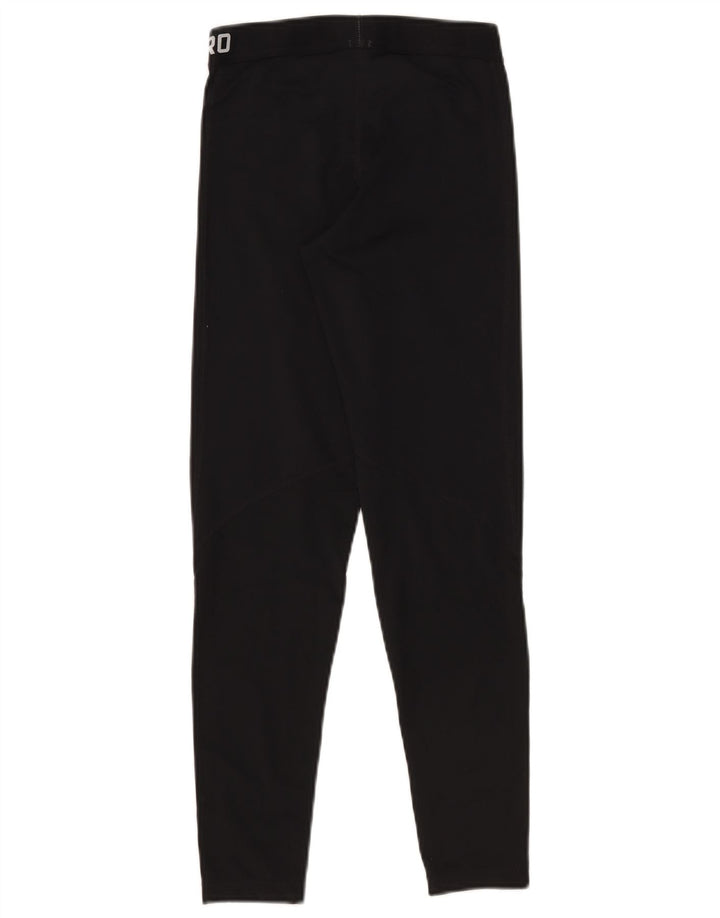 Nike Damen Dri Fit Graphic Leggings UK 12 Mittelschwarzes Polyester