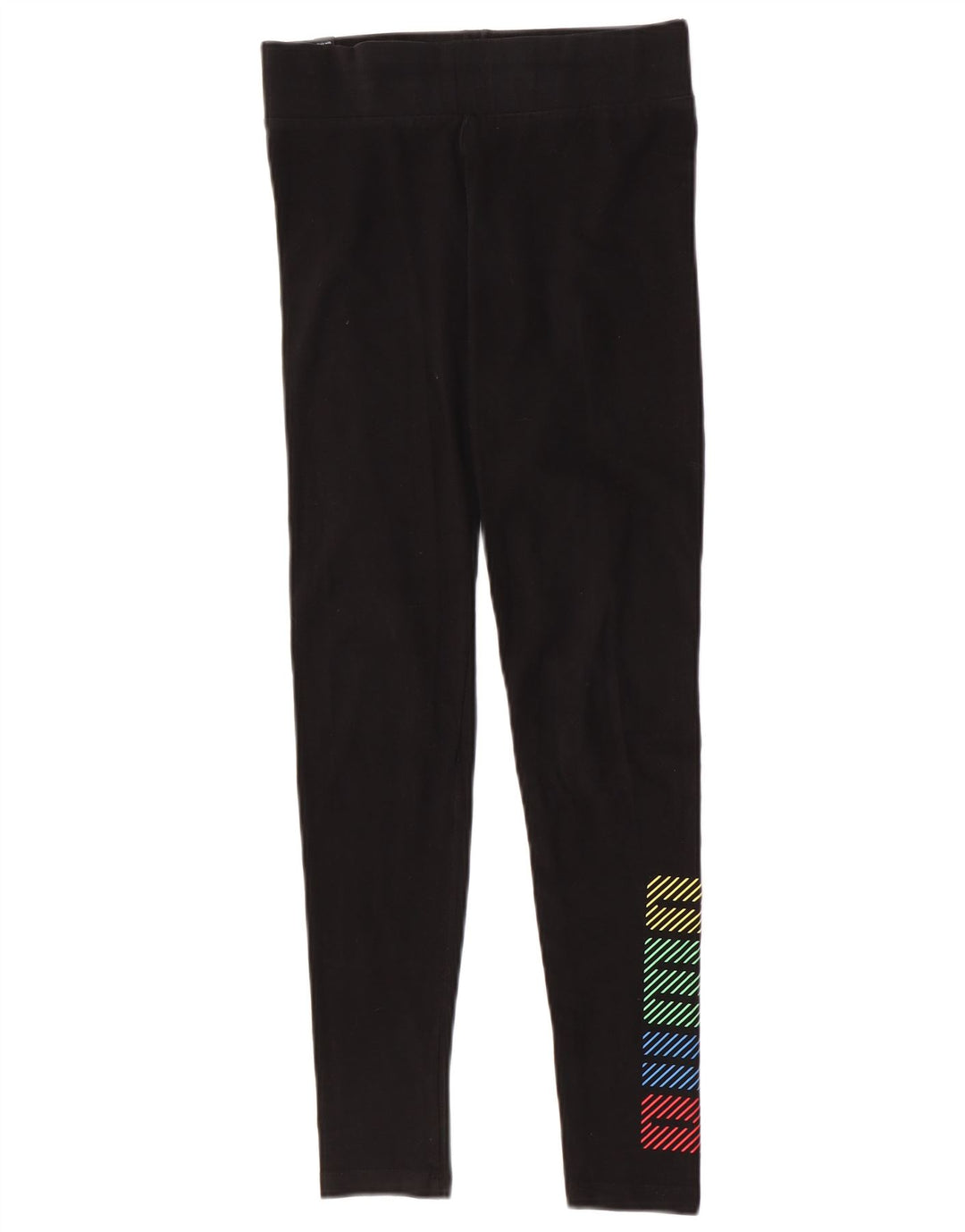 Puma Damen Graphic Leggings UK 12 Medium Schwarz