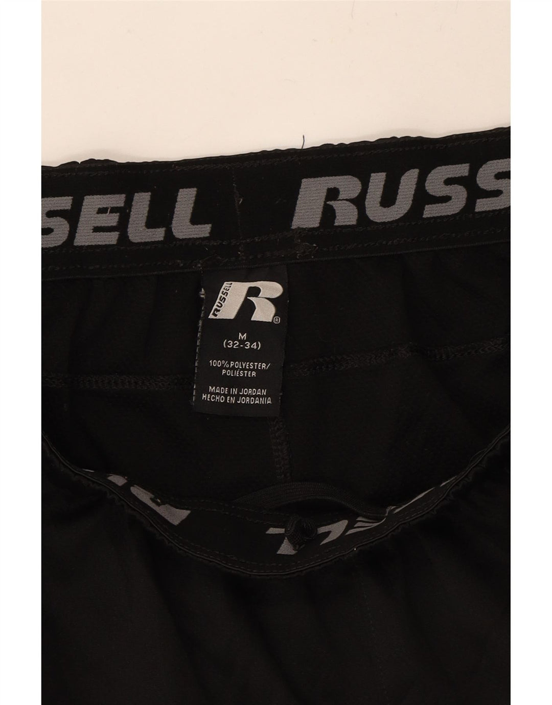 RUSSELL ATHLETIC Mens Dri-Power Sport Shorts Medium  Black Colourblock Vintage Russell Athletic and Second-Hand Russell Athletic from Messina Hembry 