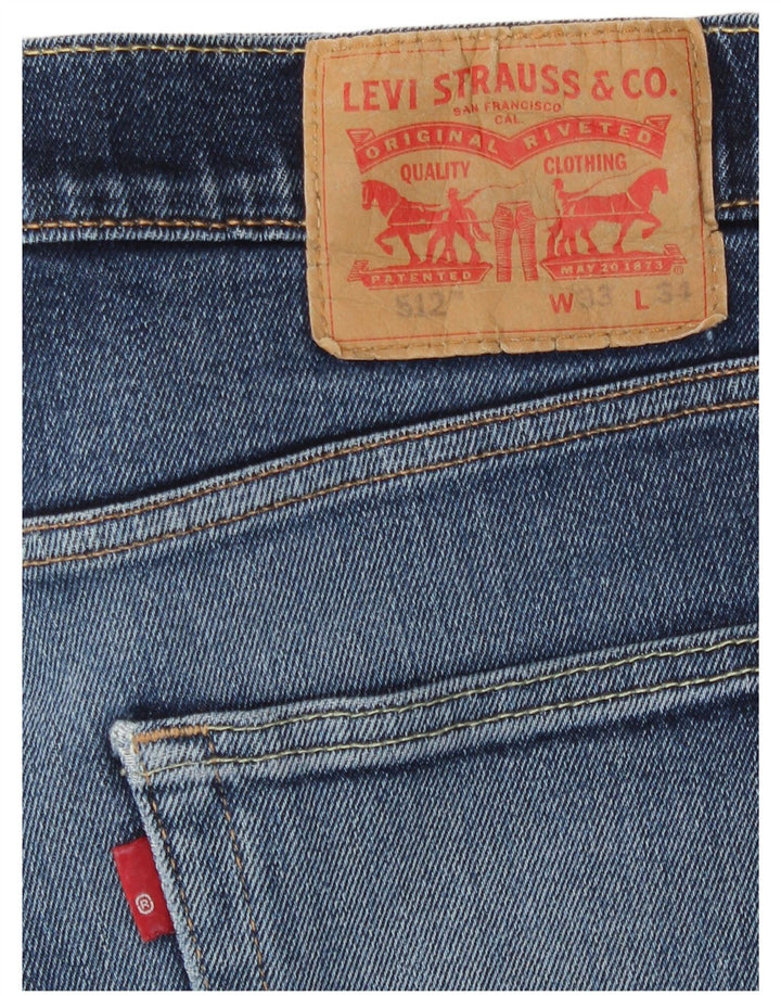Levi's Herren 512 Slim Tapered Jeans W33 L31 Blau