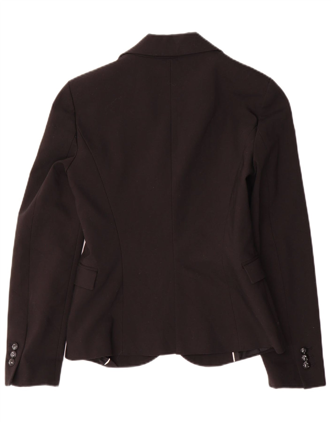 Zara Damen 1-Knopf-Blazerjacke UK 10 Small Schwarz Polyester