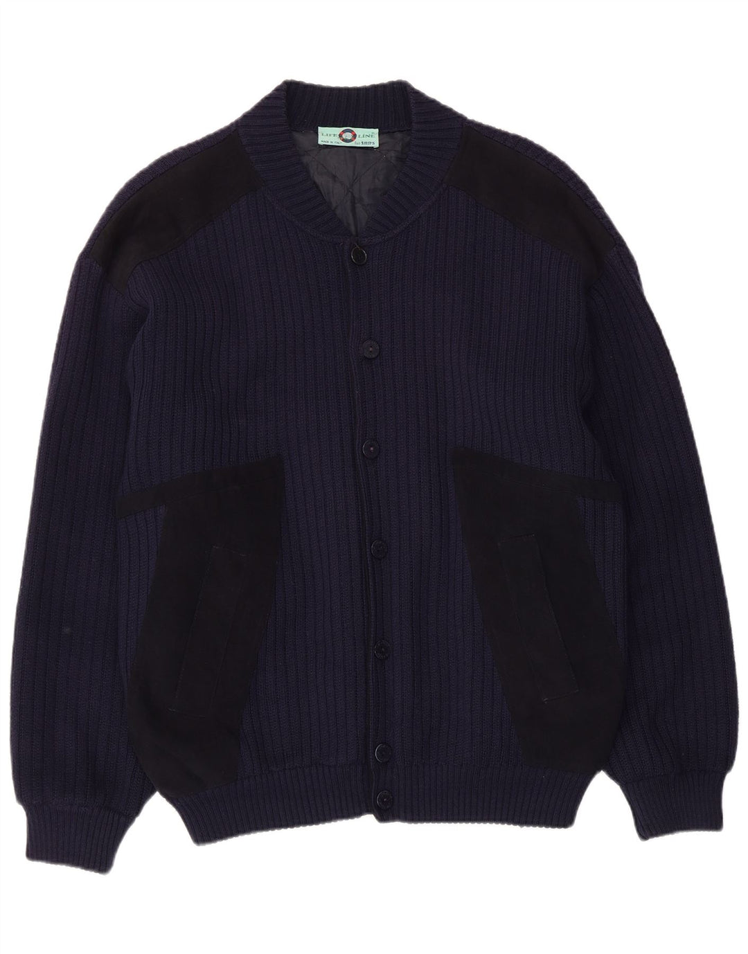Life Line Herren-Strickjacke, groß, Marineblau