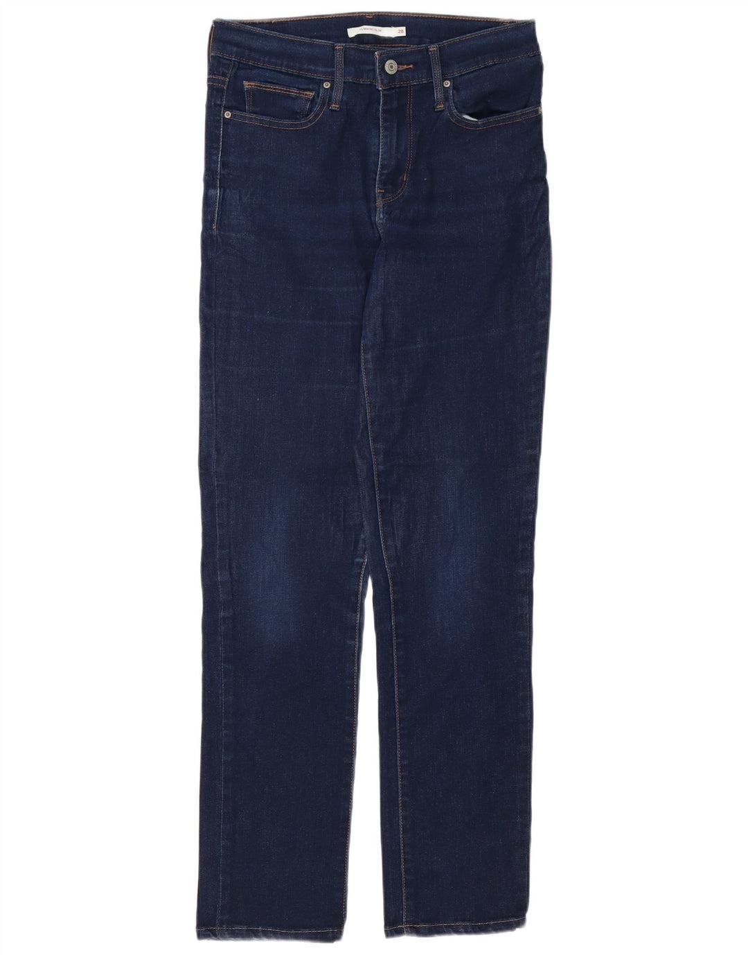 LEVI'S Damen Slim Slim Jeans W28 L30 Blaue Baumwolle