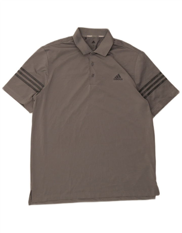 ADIDAS Herren-Poloshirt, großes graues Polyester