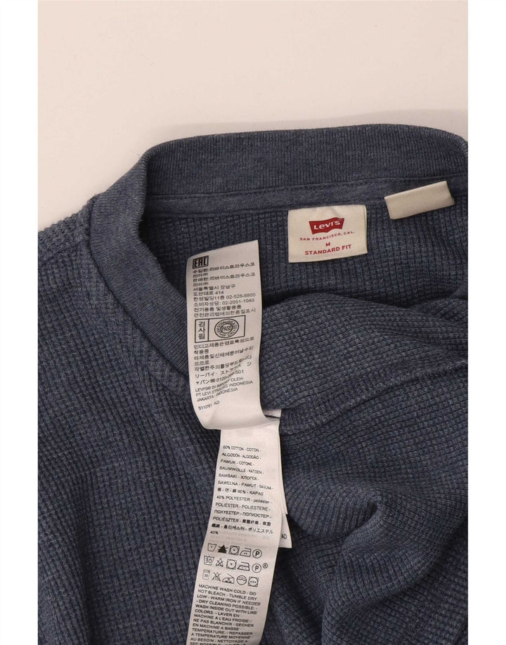Levi's Herren-Oberteil mit Standard-Passform, langärmelig, mittelmarineblau, Baumwolle