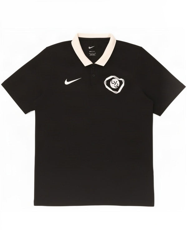 Nike Herren Dri Fit Graphic Poloshirt Mittelschwarzes Polyester