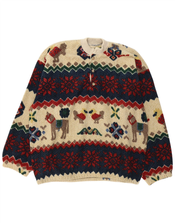 Fort & Madox Herren-Pullover mit Knopfkragen, XL, mehrfarbig, Neuheit
