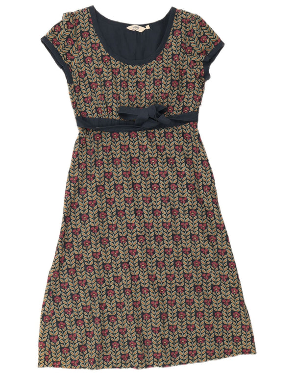 Seasalt A-Linien-Kleid für Damen, Größe S, Marineblau, Blumenmuster, Größe 40, Baumwolle