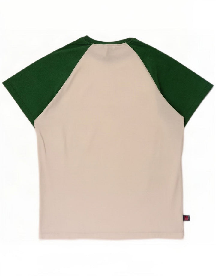 Superdry Herren T-Shirt Top Mittelweiß Colourblock Baumwolle