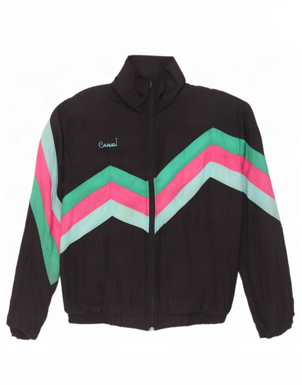 Creation Herren-Trainingsanzug-Oberteil, Jacke, XL, Schwarz, Colourblock-Polyamid