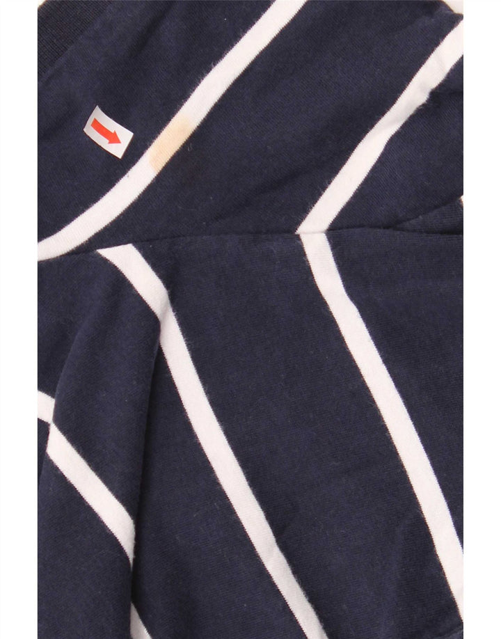 Superdry Herren-Poloshirt aus mittelblauer, gestreifter Baumwolle