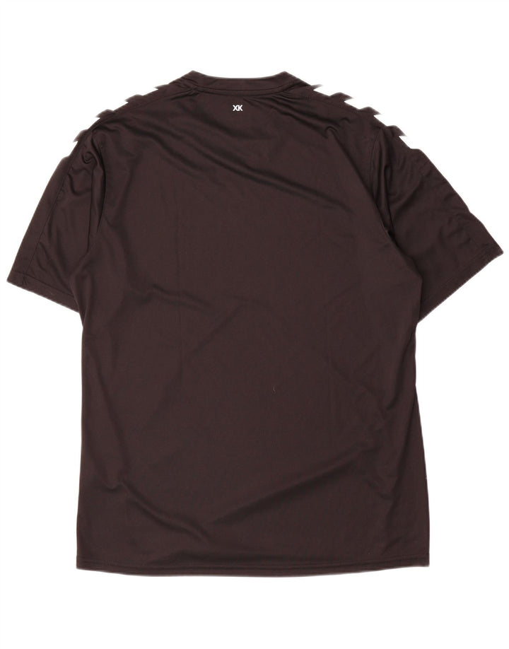 Hummel Herren-T-Shirt mit Grafik, groß, schwarzes Farbblock-Polyester