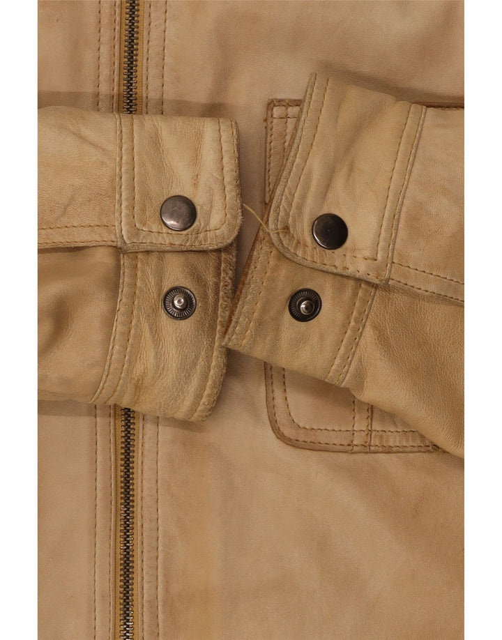 A.W.Dunmore Herren Lederjacke UK 40 Large Beige
