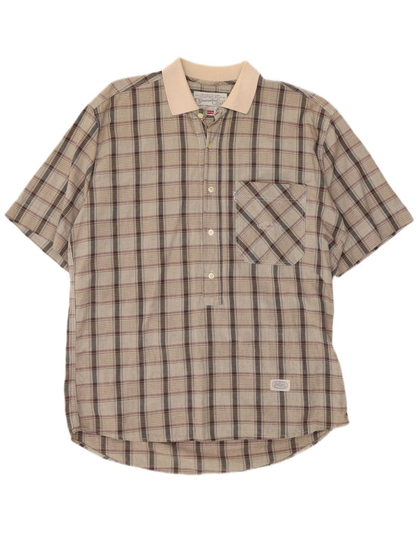 Levi's Mens Short Sleeve Pullover Shirt Large Multicoloured Check