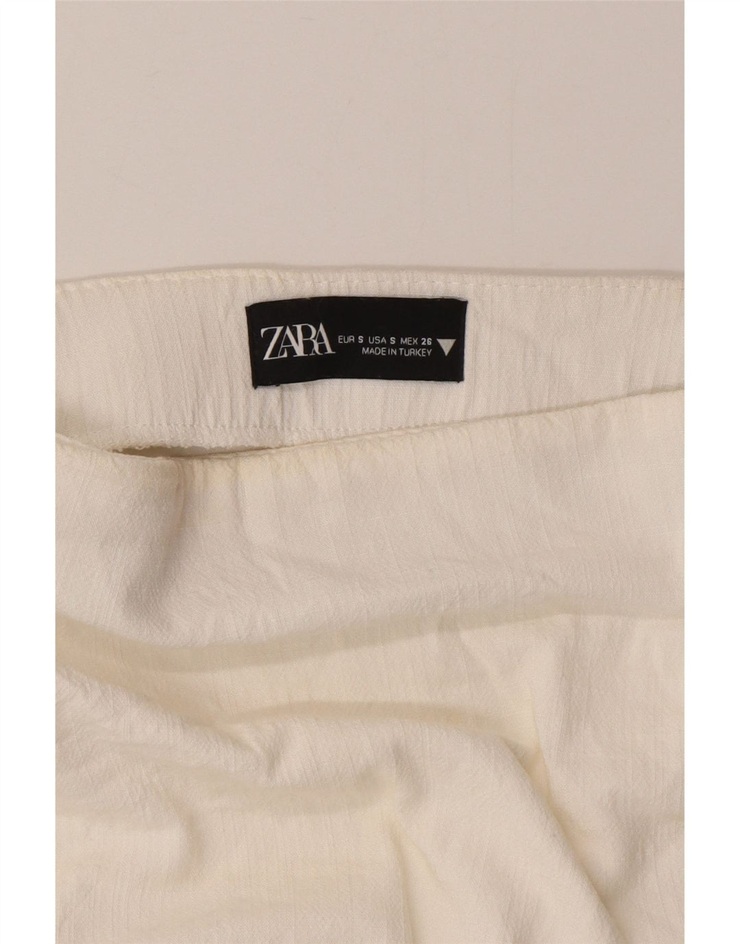 Zara Damen Mini-Wickelrock, Größe S, W26, Weiß