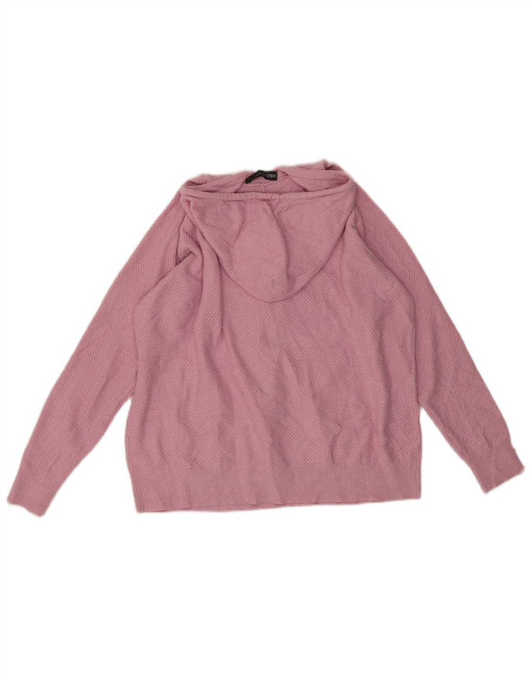 Marks & Spencer Damen-Pullover mit Kapuze, Gr. 14, mittelrosa, Viskose