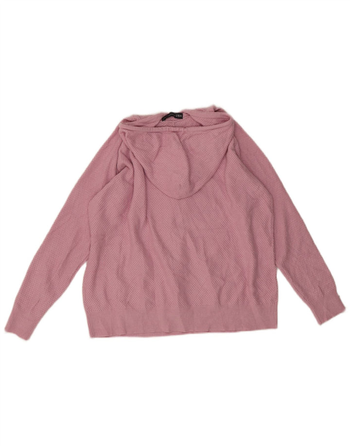 Marks & Spencer Damen-Pullover mit Kapuze, Gr. 14, mittelrosa, Viskose