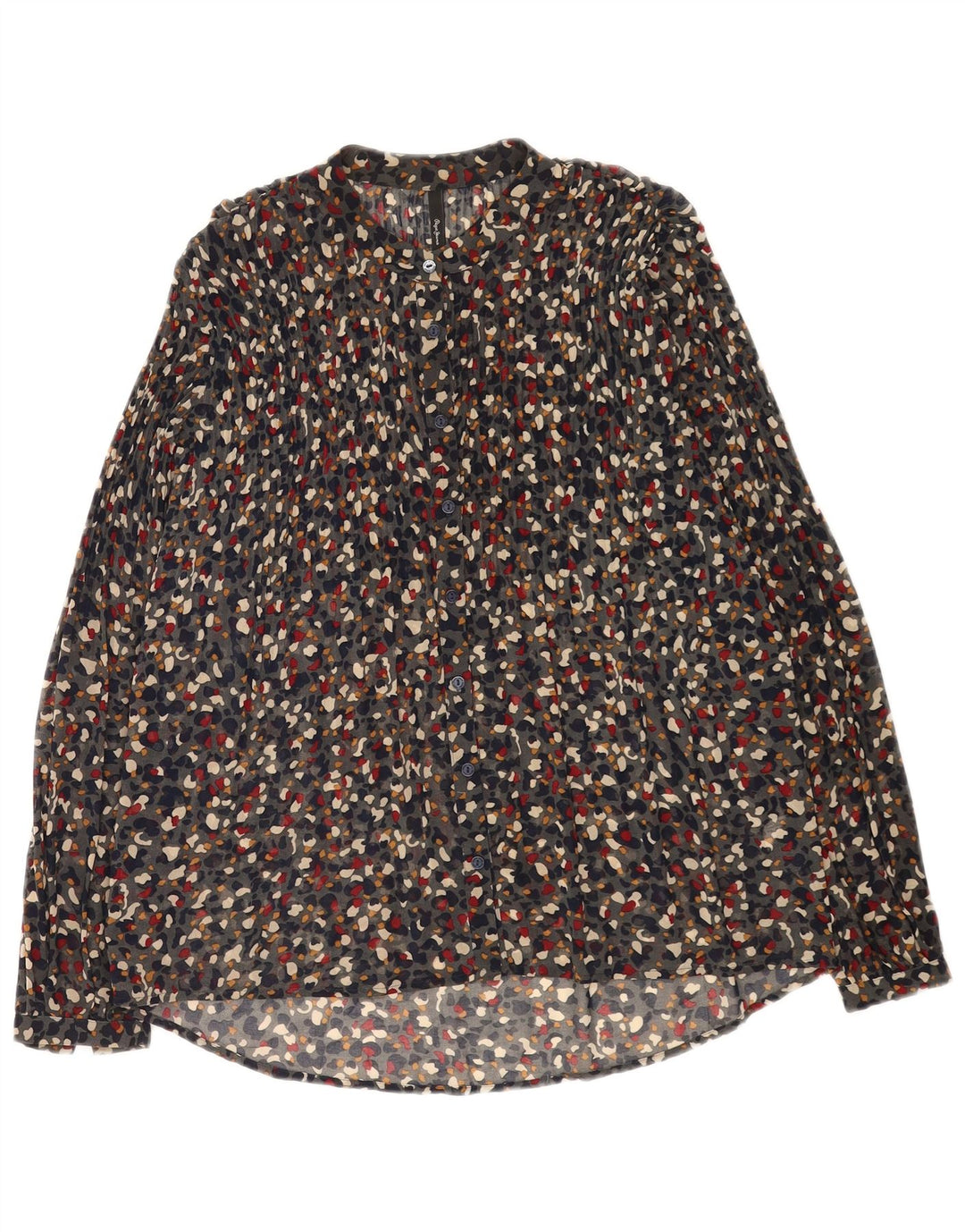 PEPE Jeans Damen-Hemdbluse in Übergröße, Größe M, mehrfarbig, gepunktet, UK 14