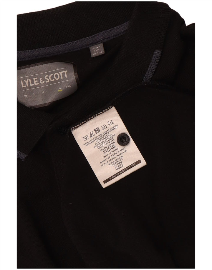 Lyle & Scott Herren Poloshirt XL Schwarz Polyester