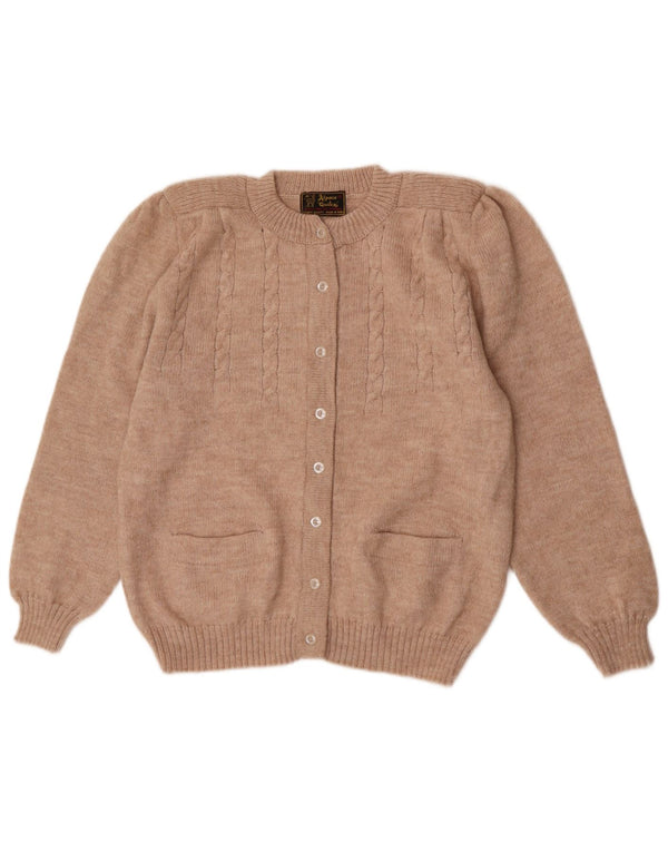Alpaca Quitex Damen Strickjacke UK 12 Medium Beige