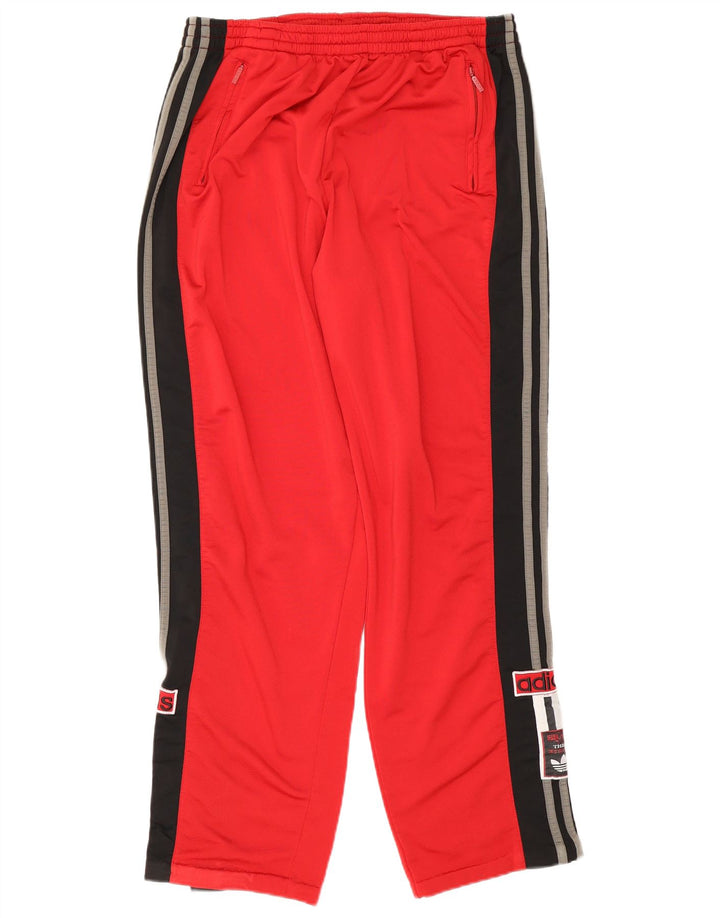 Adidas Herren-Trainingshose mit Grafik, Mittelrotes Farbblock-Polyester