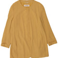 Max Mara Damen Longline 1-Knopf-Blazerjacke UK 16 Large Gelb