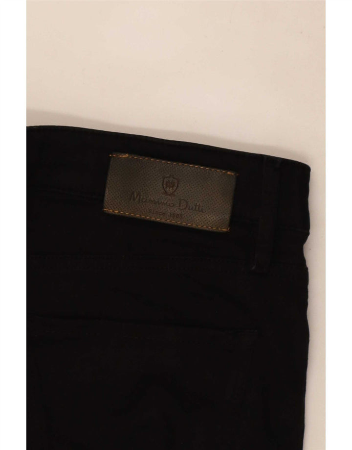 Massimo Dutti Damen Crop Slim Jeans W32 L25 Schwarz