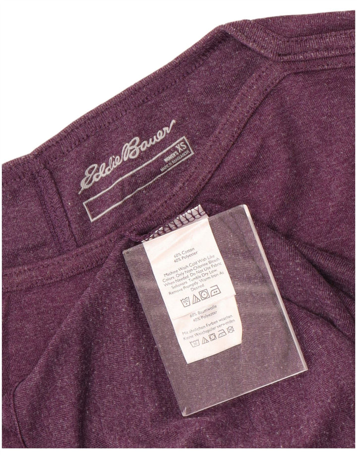 EDDIE BAUER Damen Weste Top UK 6 XS Lila Baumwolle