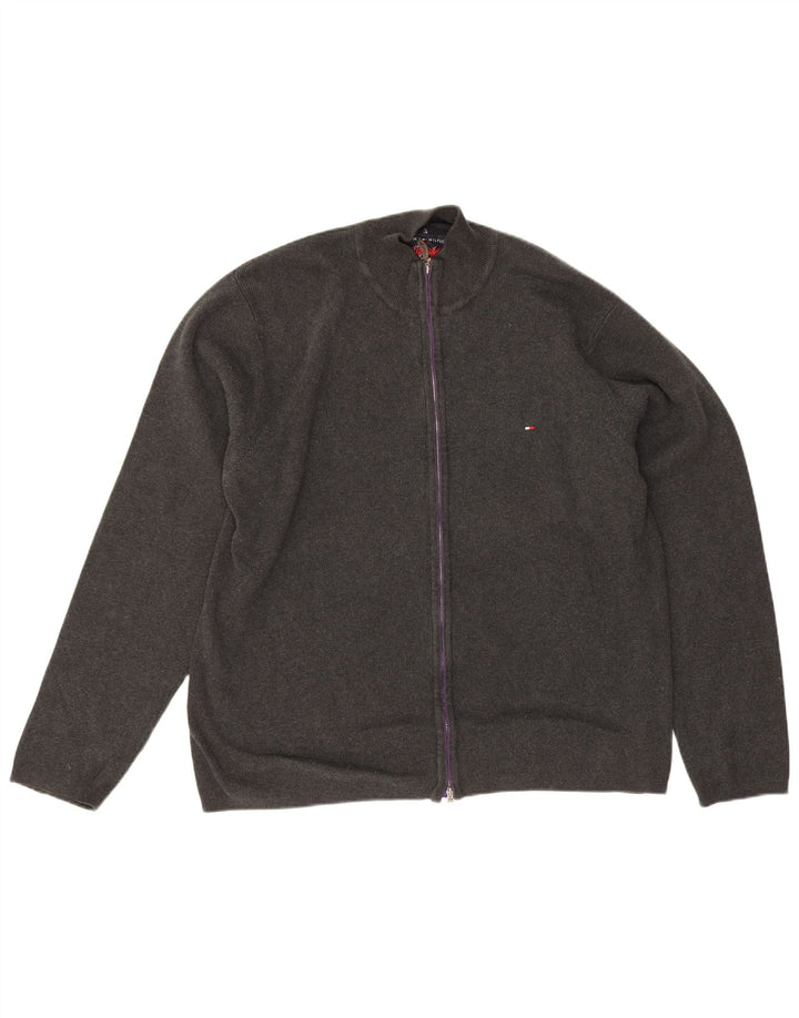Tommy Hilfiger Herren Strickjacke XL Grau Baumwolle