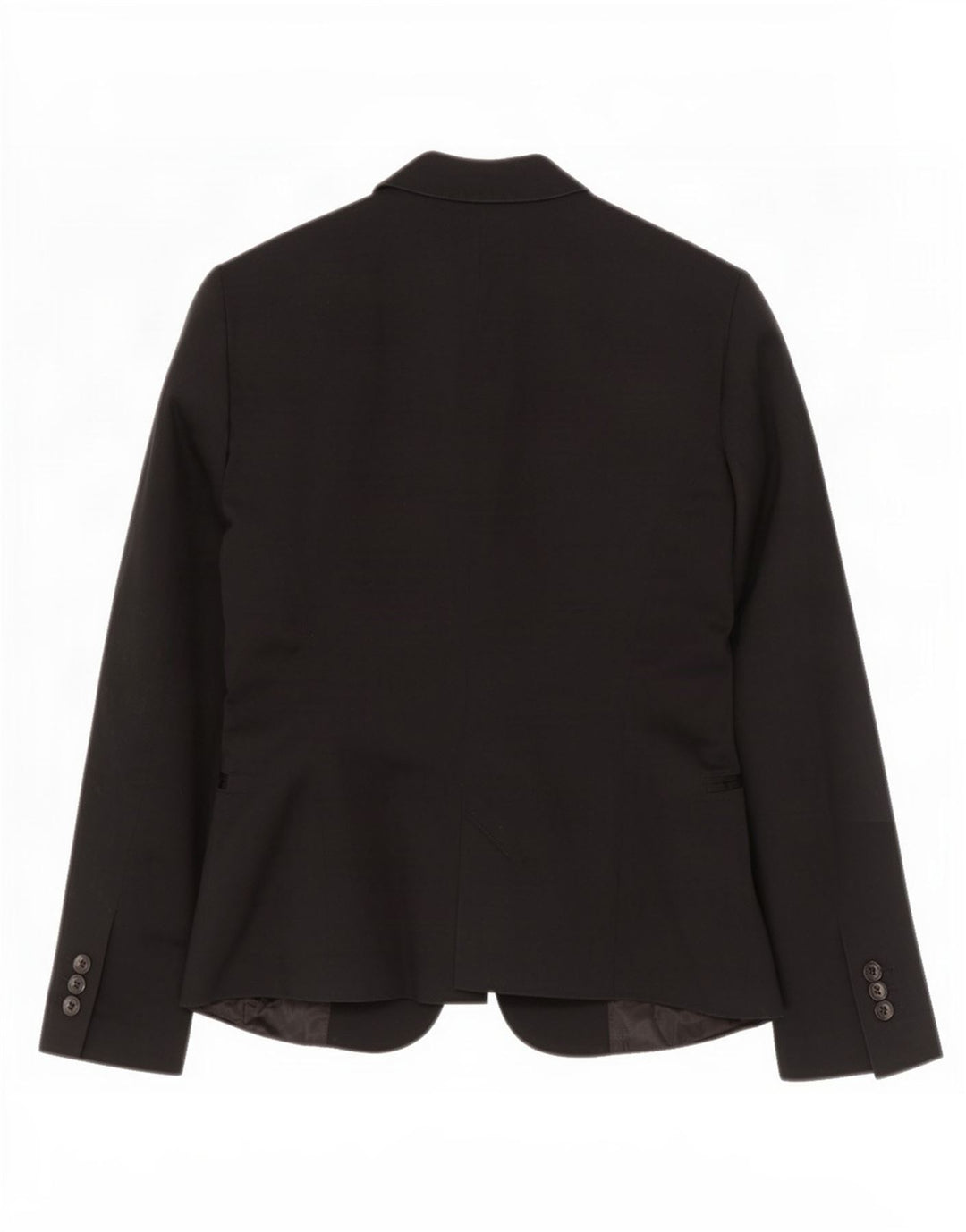 Zara Damen 1-Knopf-Blazerjacke UK 12 Mittelschwarze Baumwolle