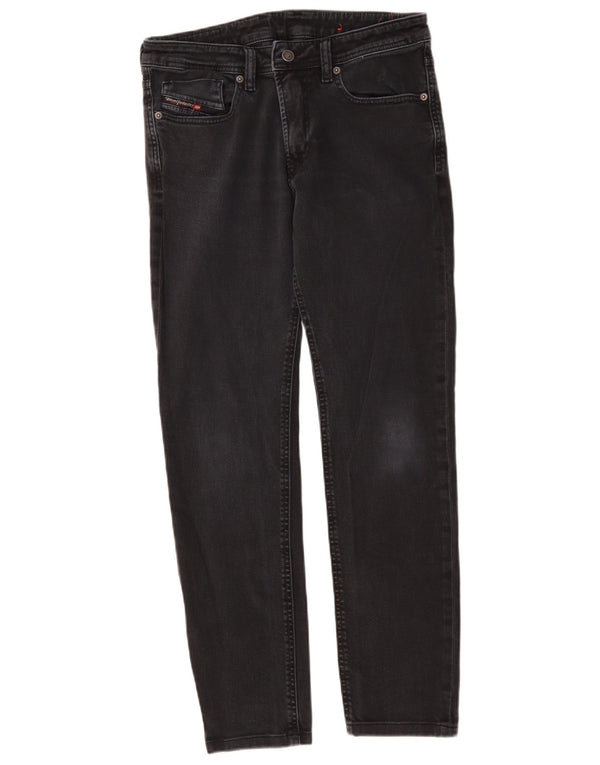 Diesel Damen Slim Jeans W30 L29 Schwarze Baumwolle
