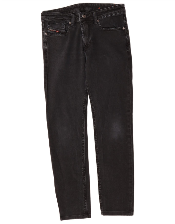 Diesel Damen Slim Jeans W30 L29 Schwarze Baumwolle