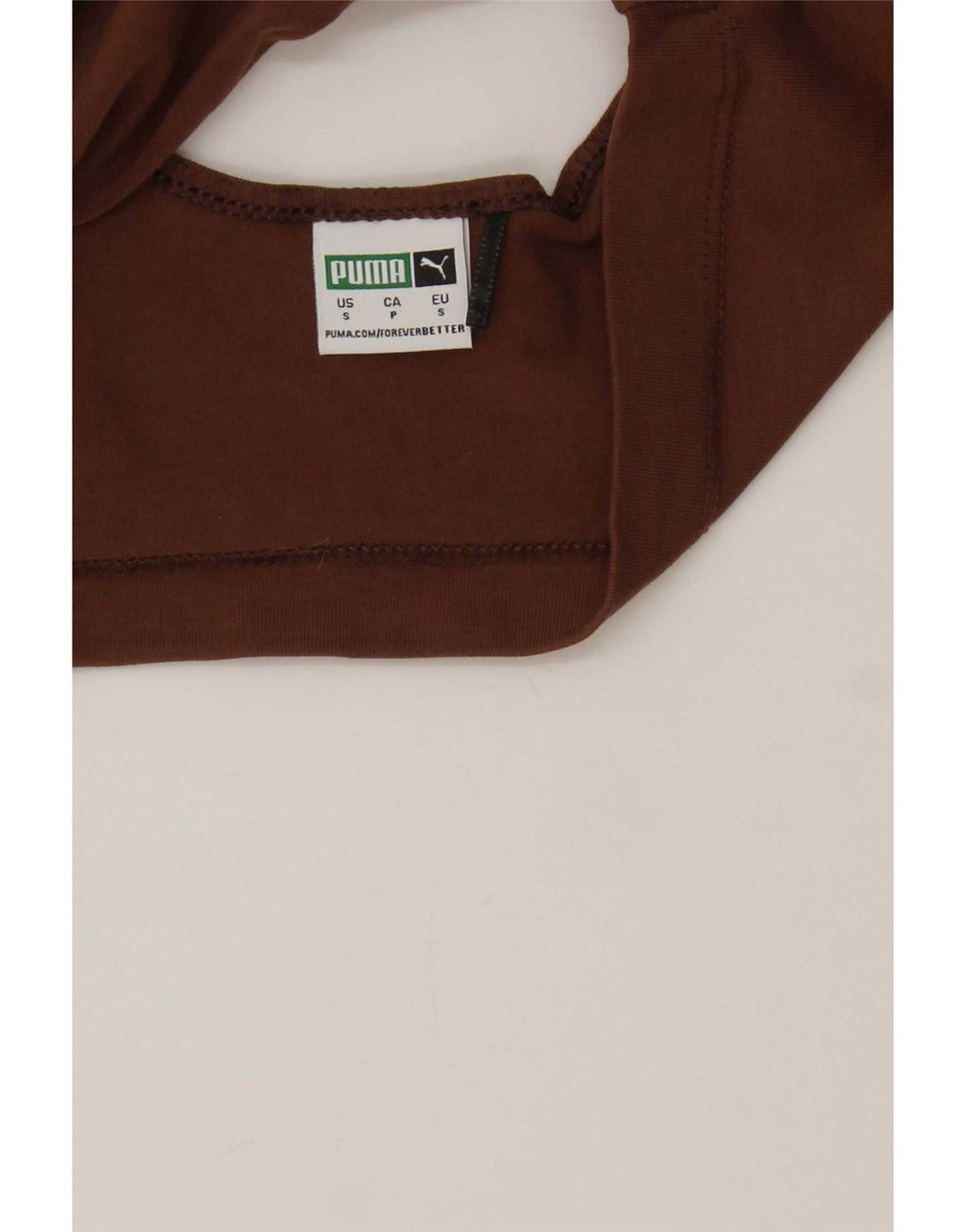Puma Damen Crop Top UK 10 Small Braune Baumwolle