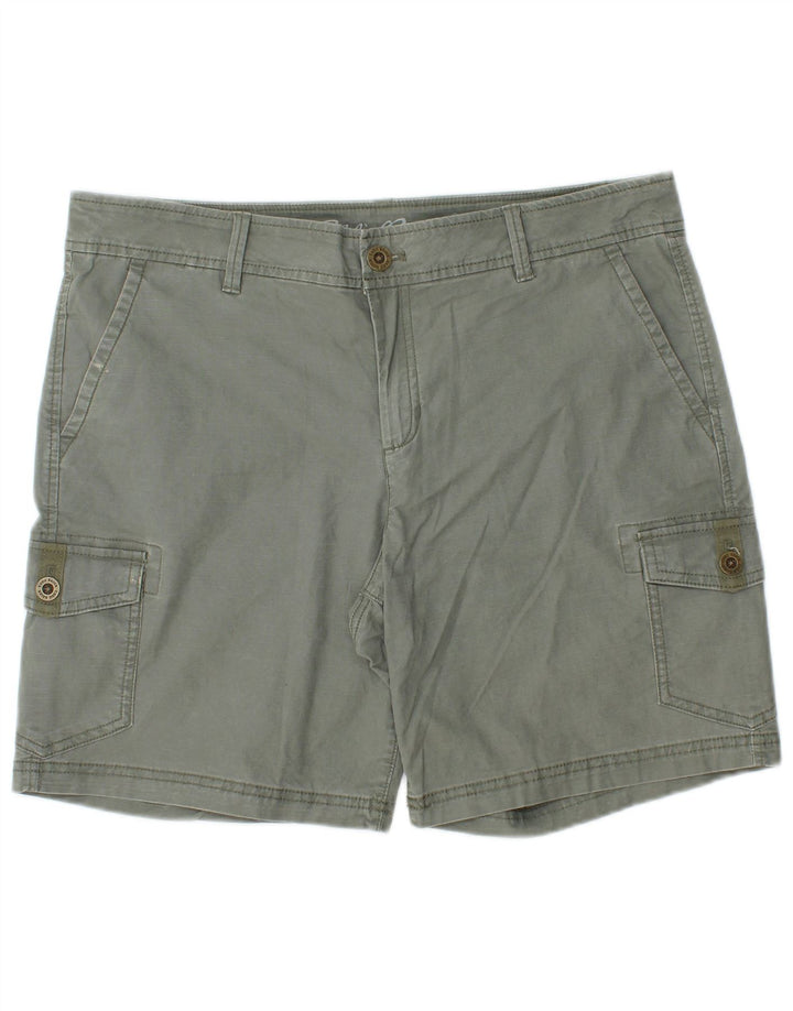 Eddie Bauer Damen Cargoshorts US 12 Large W36 Khaki Baumwolle