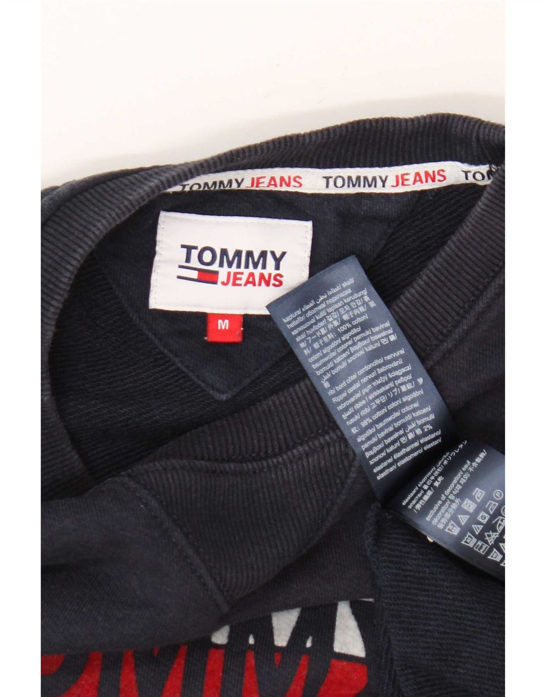 Tommy Hilfiger Herren-Sweatshirt mit Grafik, mittlere marineblaue Baumwolle