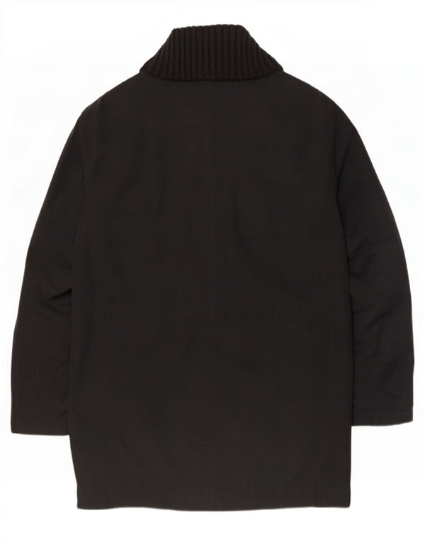 Hugo Boss Herrenmantel UK 42 XL Schwarz Polyester