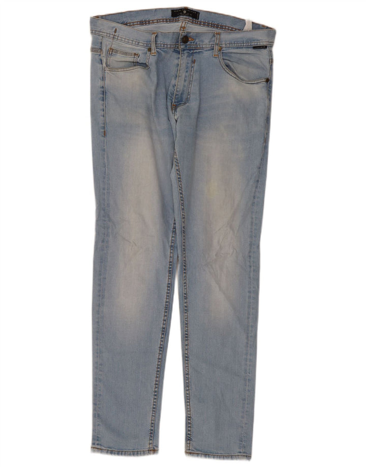 Zara Herren Slim Jeans EU 46 XL W36 L32 Blau