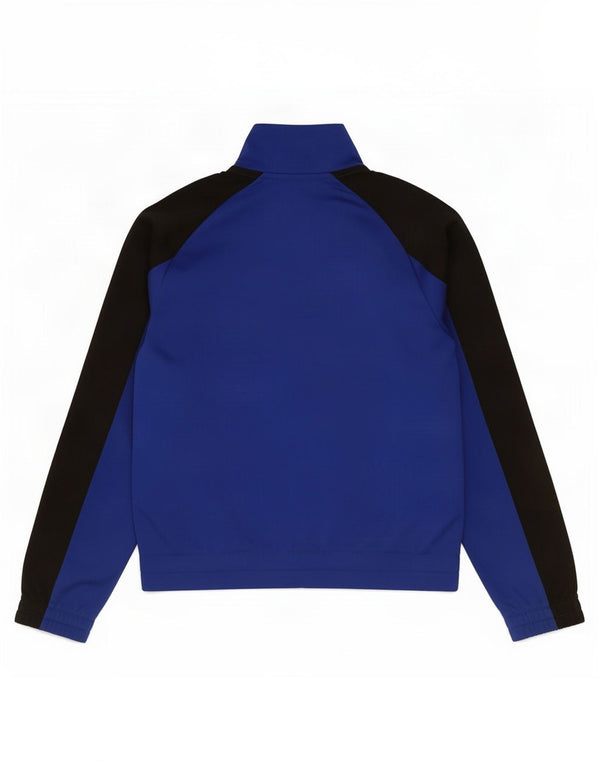 Puma Jungen Grafik-Trainingsanzug-Top-Jacke, 7–8 Jahre, blaues Farbblock-Polyester