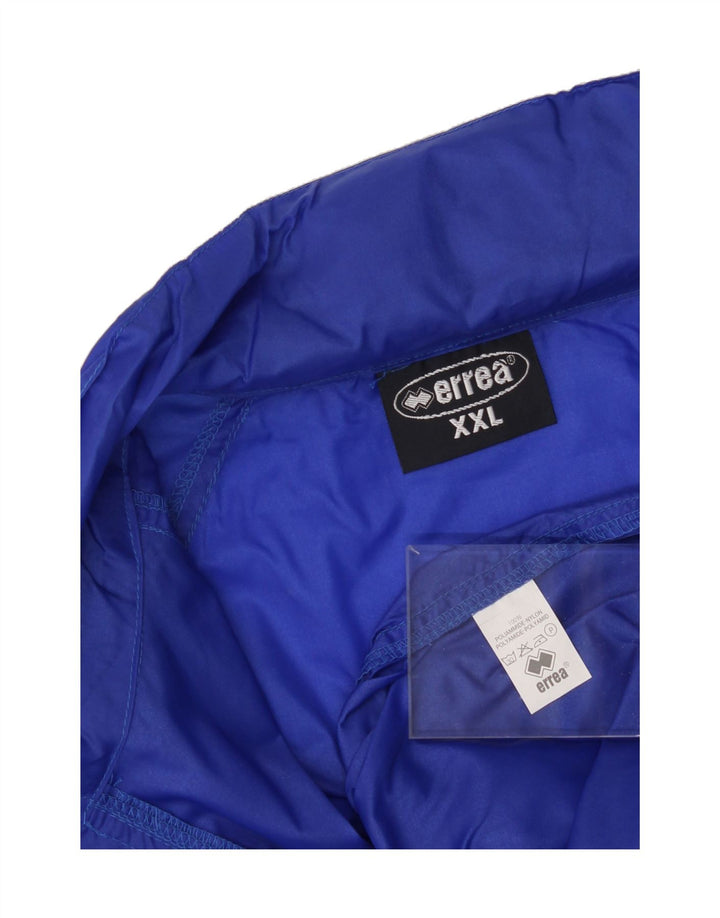 ERREA Mens Rain Jacket UK 44 2XL Blue Polyamide Vintage Errea and Second-Hand Errea from Messina Hembry 