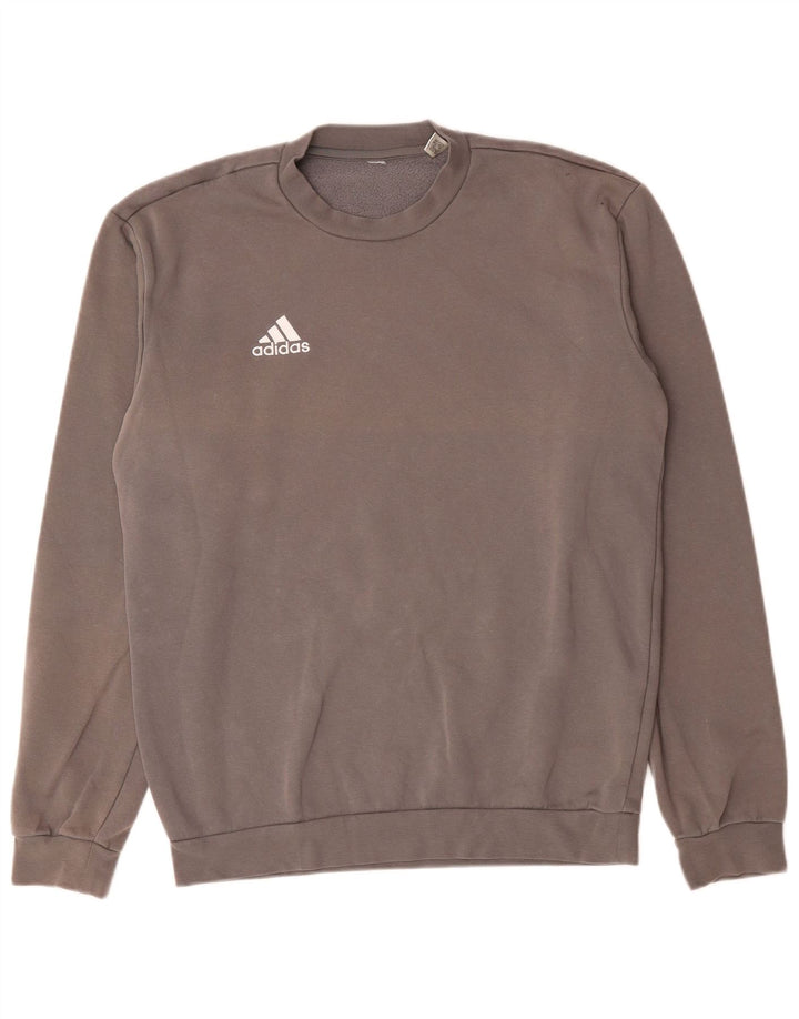 Adidas Herren Sweatshirt Pullover mittelgraue Baumwolle