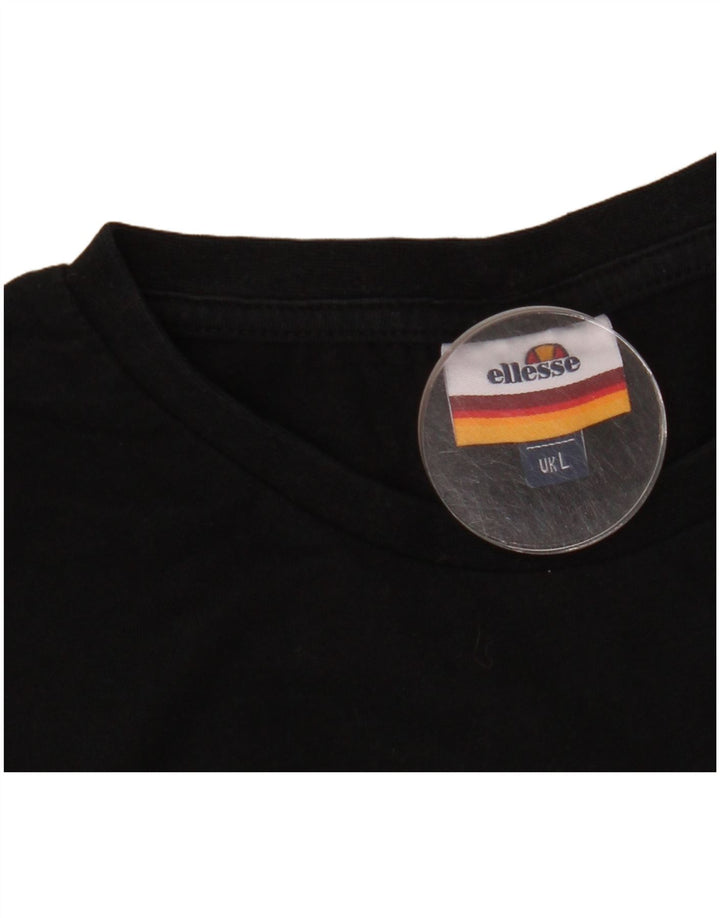 Ellesse Herren T-Shirt Top Large Schwarz