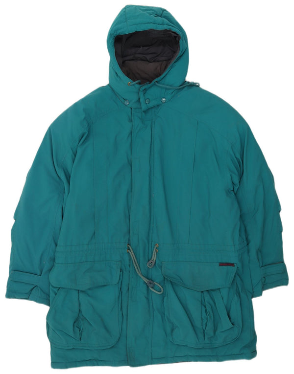 Valmeline Herren-Windbreaker-Mantel mit Kapuze, UK 42, XL, blaues Nylon