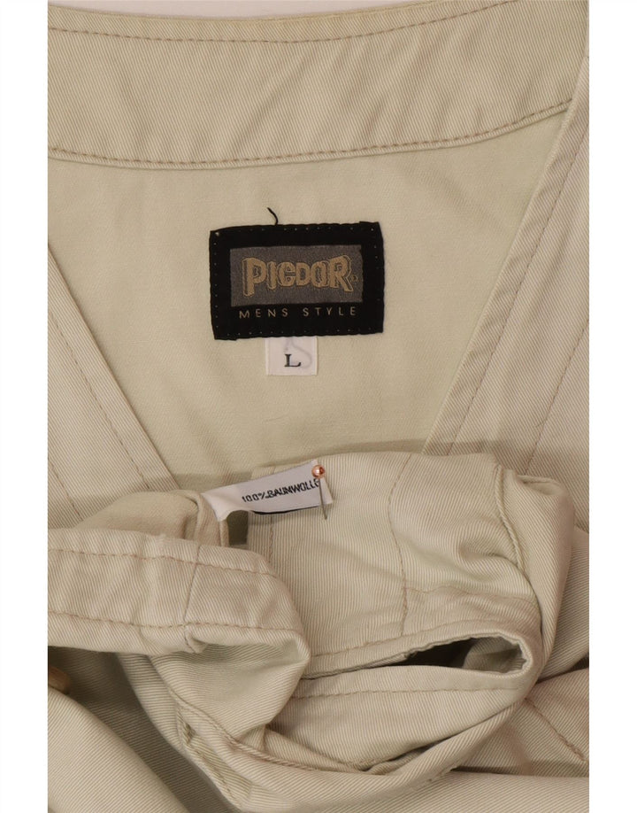 PICDOR Herren-Utility-Gilet UK 40 Large Beige Baumwolle