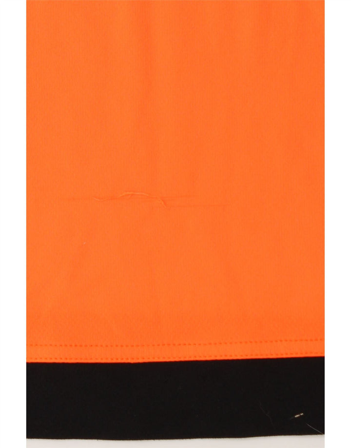 Adidas Herren Climalite T-Shirt Top Small Orange Colourblock Polyester