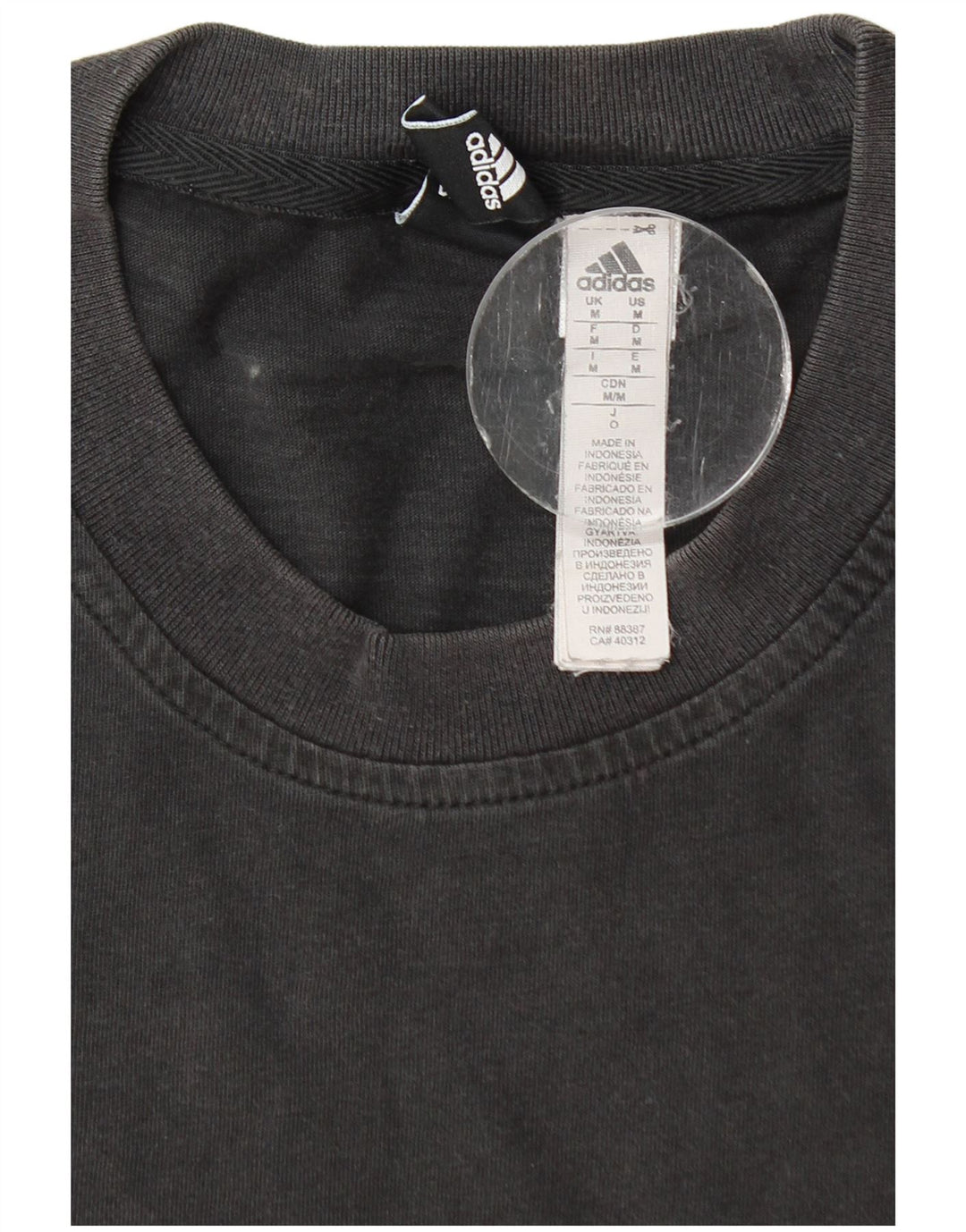 Adidas Herren T-Shirt Top Medium Schwarz Baumwolle