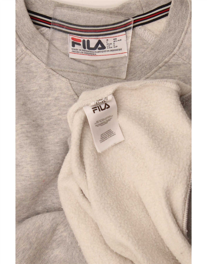 Fila Herren Sweatshirt Pullover Small Grau Baumwolle