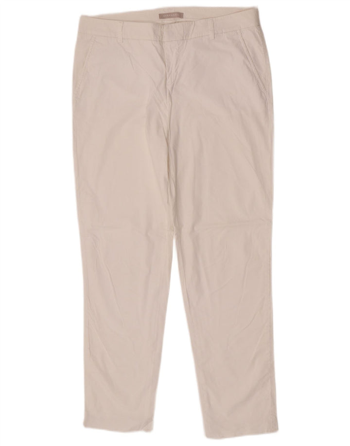 Stefanel Slim Chino-Hose für Damen, EU 40, M, W42, L29, Weiß