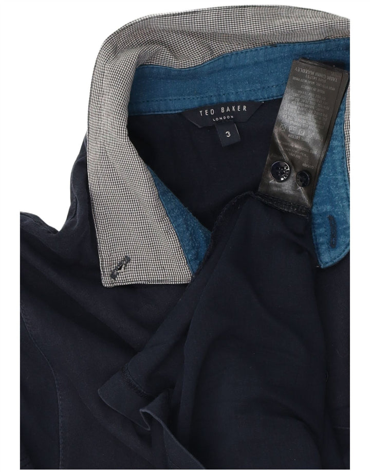 Ted Baker Herren-Poloshirt, Größe 3, mittelgroß, marineblau, Baumwolle