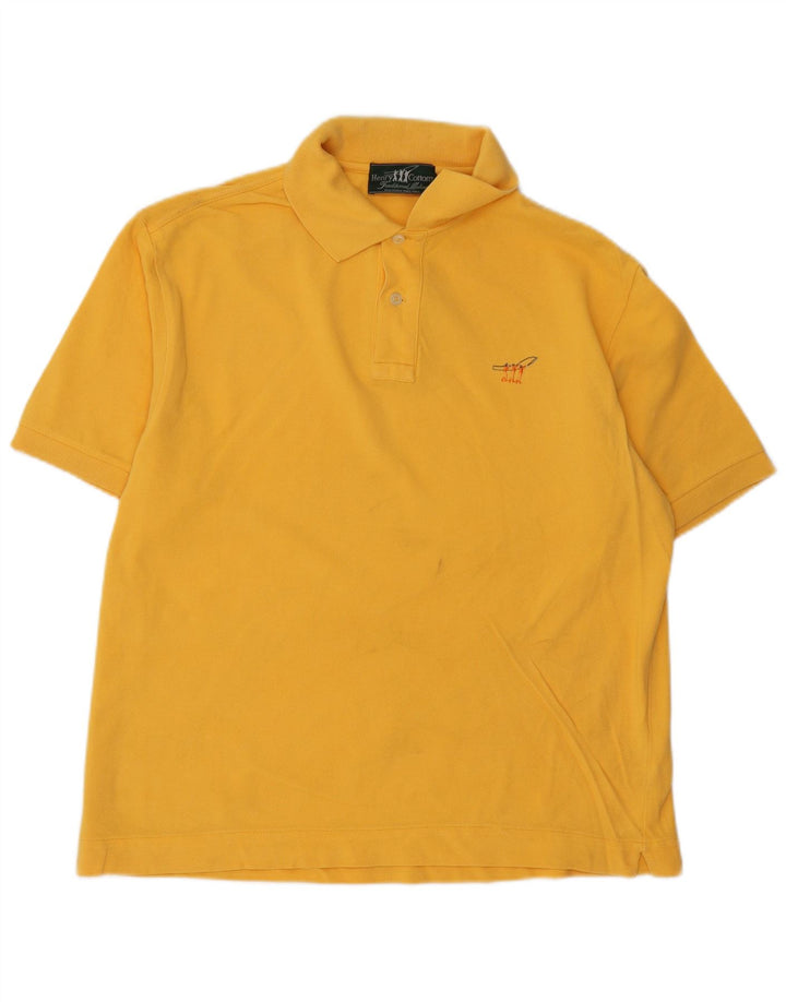 HENRY COTTONS Herren-Poloshirt, große gelbe Baumwolle