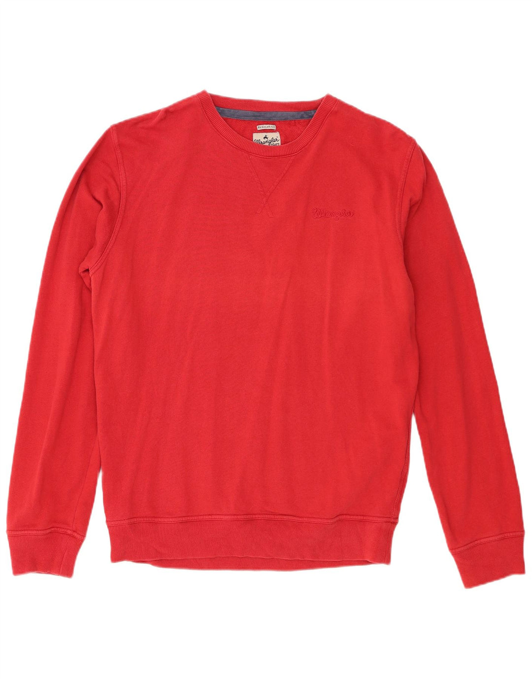 Wrangler Herren-Sweatshirt mit normaler Passform, mittelrote Baumwolle